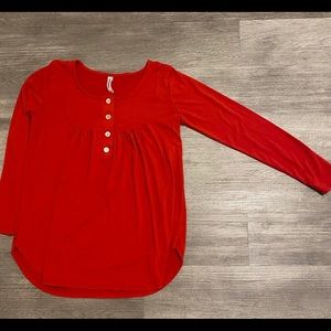 Red babydoll tunic